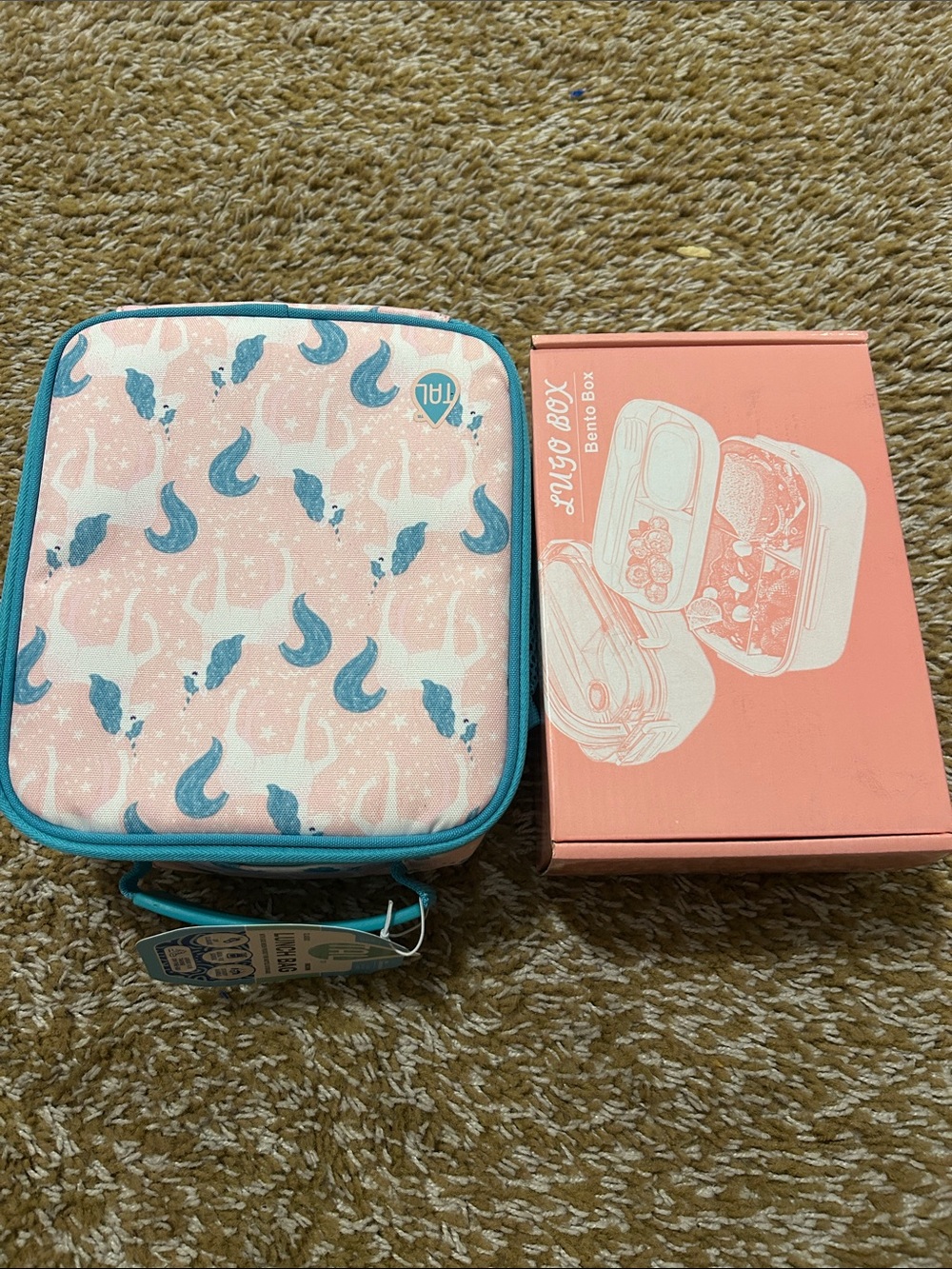 Mermaid-Themed Kids Lunch Bag in Pink and Blue - Tal Brand